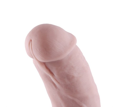 Силіконовий фалоімітатор для секс-машин Hismith 8.3″ Silicone Dildo, вигнутий, система KlicLok