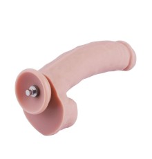 Силіконовий фалоімітатор для секс-машин Hismith 8.3″ Silicone Dildo, вигнутий, система KlicLok