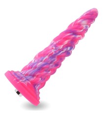 Фантазійний фалоімітатор 10.12″ для секс-машин Hismith Silicone Dildo rose Monster Series, KlicLok