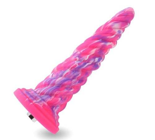 Фантазійний фалоімітатор 10.12″ для секс-машин Hismith Silicone Dildo rose Monster Series, KlicLok