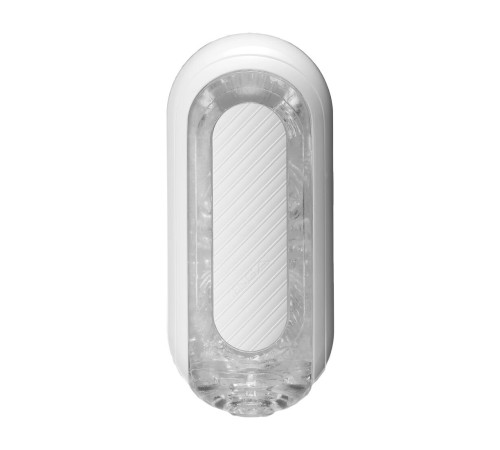 Мастурбатор Tenga Flip Zero Gravity White, змінна інтенсивність стимуляції, розкладний