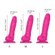 Реалістичний фалоімітатор Strap-On-Me Sliding Skin Realistic Dildo Fuchsia M, ефект рухливої шкіри