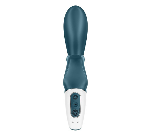 Смарт вібратор-кролик Satisfyer Hug Me Bluegrey, 2 мотори, діаметр 4,2см, широка кліторальна частина