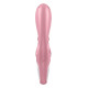 Смарт вібратор-кролик Satisfyer Hug Me Pink, 2 мотори, діаметр 4,2см, широка кліторальна частина