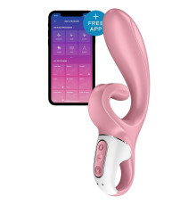 Смарт вібратор-кролик Satisfyer Hug Me Pink, 2 мотори, діаметр 4,2см, широка кліторальна частина