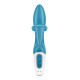 Вібратор-кролик із потрійним відростком Satisfyer Embrace me Turquoise, 2 мотори, діаметр 3,6 см