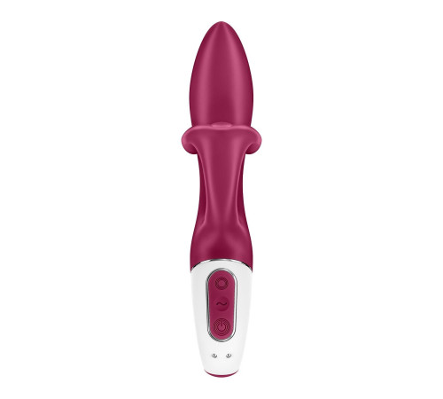 Вібратор-кролик із потрійним відростком Satisfyer Embrace me Berry, 2 мотори, діаметр 3,6 см