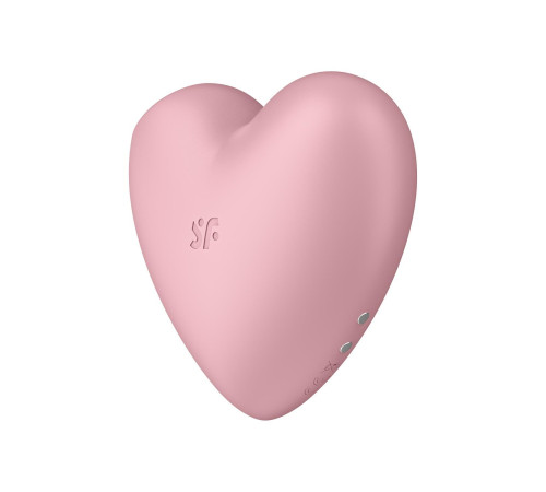 Вакуумний стимулятор-серце з вібрацією Satisfyer Cutie Heart Light Red