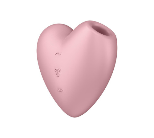 Вакуумний стимулятор-серце з вібрацією Satisfyer Cutie Heart Light Red