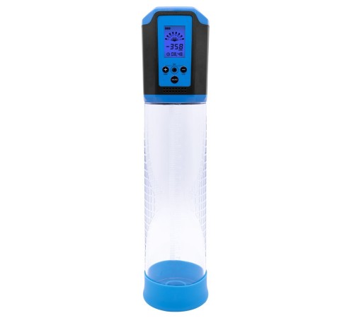 Автоматична вакуумна помпа Men Powerup Passion Pump Blue, LED-табло, перезаряджувана, 8 режимів