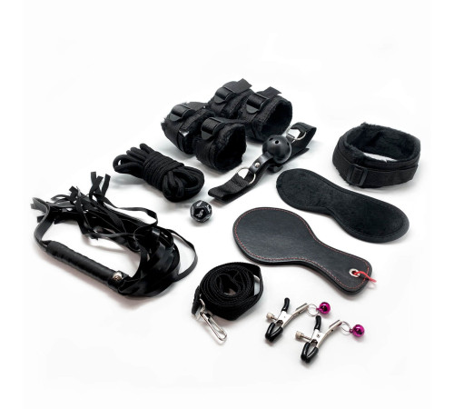 Набір для BDSM Alive FURY Black BDSM Kit, 10 предметів