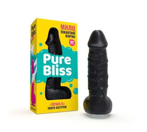 Крафтове мило-член із присоскою Pure Bliss MINI Black, натуральне