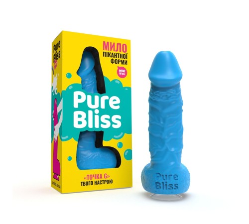 Крафтове мило-член із присоскою Pure Bliss MINI Blue, натуральне