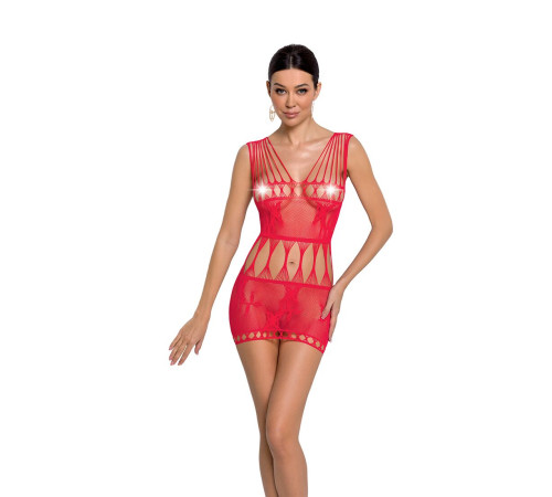 Бодістокінг мінісукня з метеликами Passion BS090 One Size red