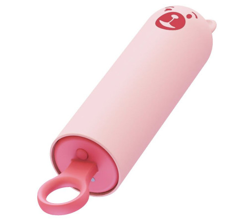 Вібратор CuteVibe Teddy Pink (Black Dildo), реалістичний вібратор під виглядом морозива