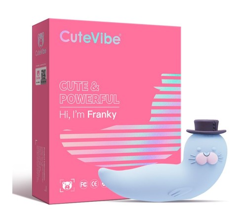 Вакуумний вібратор CuteVibe Franky Blue