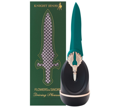 Вишуканий вібратор Knight Jenay FLOWERS & SWORD, маска, стрічка та лубрикант у комплекті