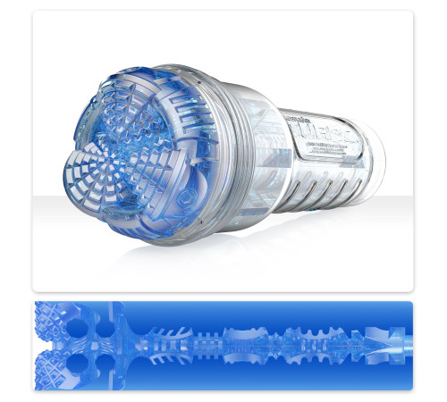 Мастурбатор Fleshlight Turbo Core Blue Ice, оральний секс (глибоке горло)