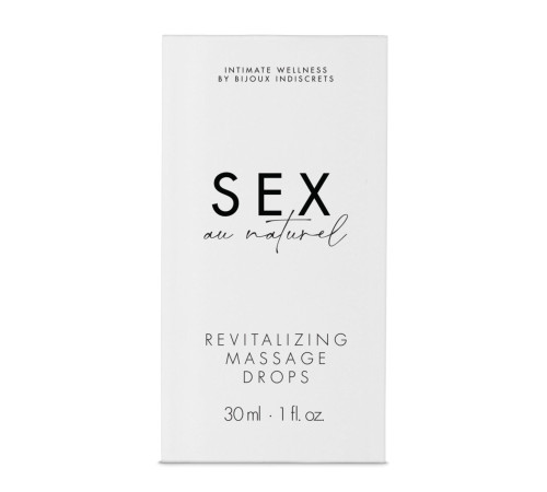 Відновлювальні краплі для масажу Bijoux Indiscrets Sex au Naturel — Revitalizing Massage Drops