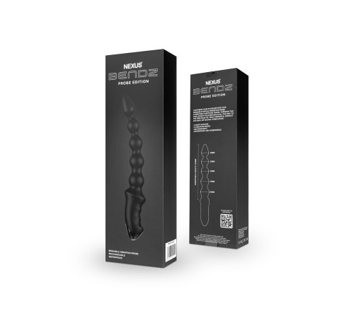 Анальний вібратор-намисто Nexus BENDZ Bendable Vibrator Probe Edition, ефект пам’яті форми