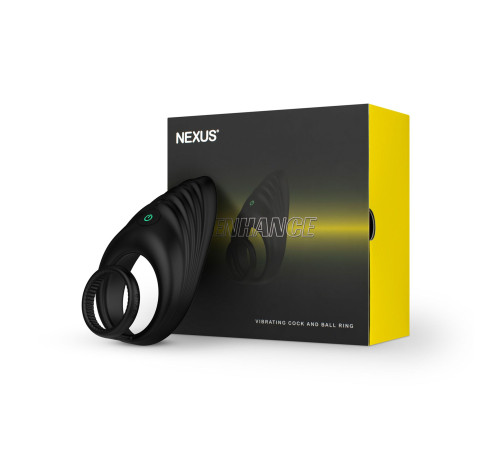 Ерекційне віброкільце Nexus Enhance Vibrating Cock and Ball Ring, подвійне