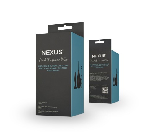 Набір новачка для анальної стимуляції Nexus ANAL BEGINNER KIT, спринцівка 224 мл, анальне намисто 20