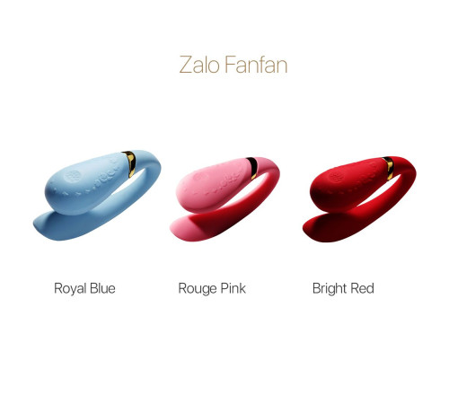 Смартвібратор для пар Zalo — Fanfan Royal Blue