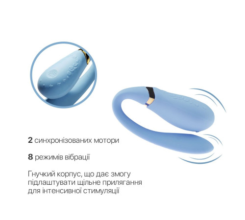 Смартвібратор для пар Zalo — Fanfan Royal Blue