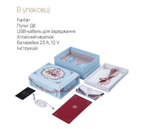 Смартвібратор для пар Zalo Fanfan set Royal Blue, пульт ДК