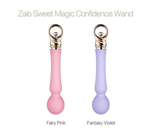 Вібромасажер із підігрівом Zalo Sweet Magic - Confidence Wand Fairy Pink