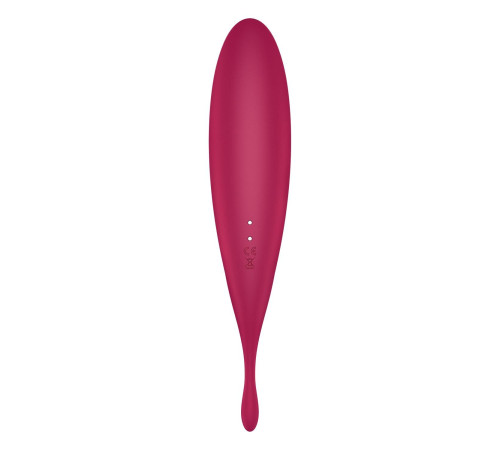 Смарт-вібратор для клітора з вакуумною стимуляцією Satisfyer Twirling Pro+ dark red