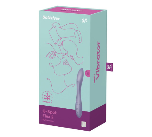 Універсальний вібратор Satisfyer G-Spot Flex 2, гнучкий стовбур із фіксацією положення