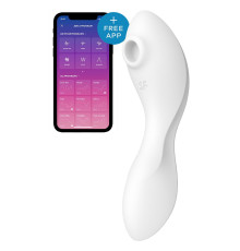 Вакуумний смарт-стимулятор із вібрацією Satisfyer Curvy Trinity 5 (White), керування зі смартфона