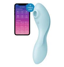 Вакуумний смарт-стимулятор із вібрацією Satisfyer Curvy Trinity 5 (Blue), керування зі смартфона