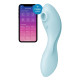 Вакуумний смарт-стимулятор із вібрацією Satisfyer Curvy Trinity 5 (Blue), керування зі смартфона