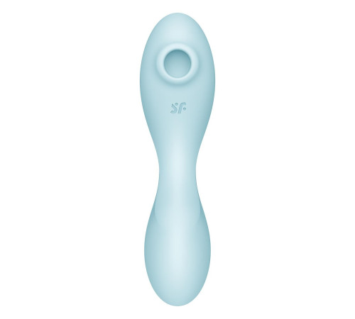 Вакуумний смарт-стимулятор із вібрацією Satisfyer Curvy Trinity 5 (Blue), керування зі смартфона