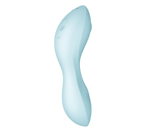 Вакуумний смарт-стимулятор із вібрацією Satisfyer Curvy Trinity 5 (Blue), керування зі смартфона