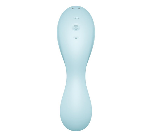 Вакуумний смарт-стимулятор із вібрацією Satisfyer Curvy Trinity 5 (Blue), керування зі смартфона