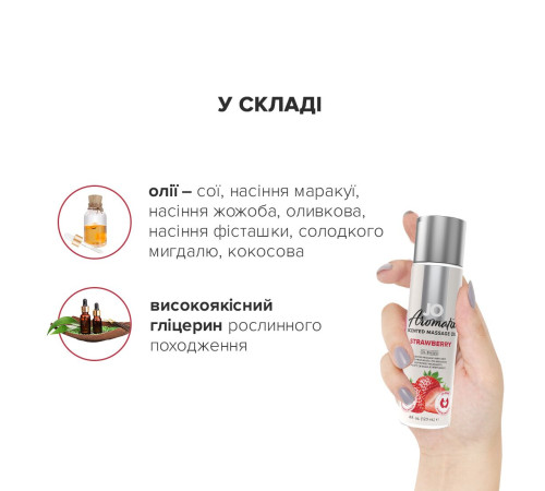 Натуральна масажна олія JO Aromatix Massage Oil Strawberry 120 мл