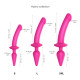 Анальна пробка з дилдо 2в1 Strap-On-Me SWITCH PLUG-IN DILDO Fuchsia L, діаметр 4,5/3,4 см