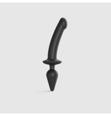 Анальна пробка з дилдо 2в1 Strap-On-Me SWITCH PLUG-IN DILDO Black XXL, діаметр 5,2/3,9 см