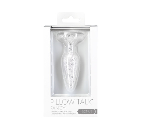 Скляна анальна пробка Pillow Talk Fancy Luxurious Glass Anal Plug, ⌀3,1см, віброкуля в подарунок