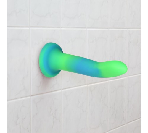 Фалоімітатор, що світиться в темряві, ADDICTION Rave 8″, Glow in the Dark Dildo Blue Green, 20,3 см