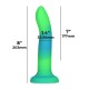 Фалоімітатор, що світиться в темряві, ADDICTION Rave 8″, Glow in the Dark Dildo Blue Green, 20,3 см