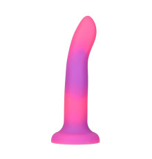 Фалоімітатор, що світиться в темряві, ADDICTION Rave 8″, Glow in the Dark Dildo Pink Purple, 20,3 см