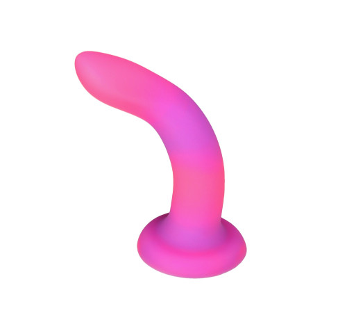 Фалоімітатор, що світиться в темряві, ADDICTION Rave 8″, Glow in the Dark Dildo Pink Purple, 20,3 см