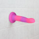 Фалоімітатор, що світиться в темряві, ADDICTION Rave 8″, Glow in the Dark Dildo Pink Purple, 20,3 см