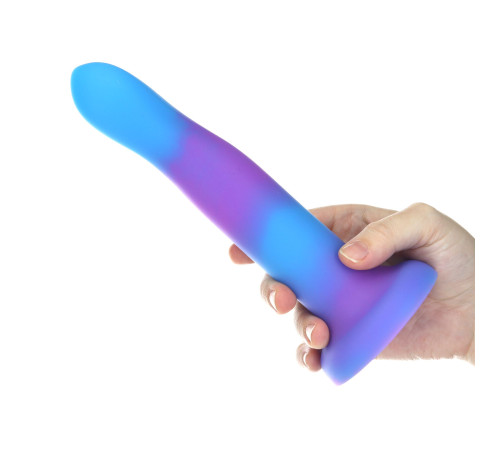 Фалоімітатор, що світиться в темряві, ADDICTION Rave 8″ Glow in the Dark Dildo Blue Purple, 20,3 см