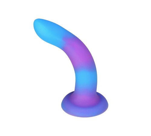 Фалоімітатор, що світиться в темряві, ADDICTION Rave 8″ Glow in the Dark Dildo Blue Purple, 20,3 см