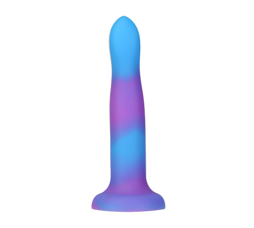 Фалоімітатор, що світиться в темряві, ADDICTION Rave 8″ Glow in the Dark Dildo Blue Purple, 20,3 см